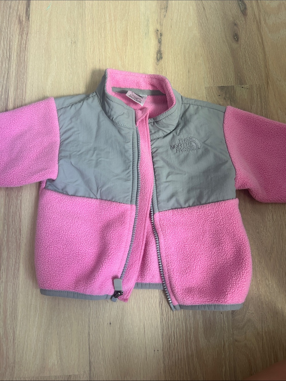 The North Face Girls' Pink and Gray Fleece Jacket